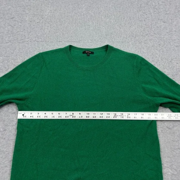 Quince Sweater Women's Large Green Mongolian 100% Cashmere Crewneck Pullover Top - Picture 3 of 11